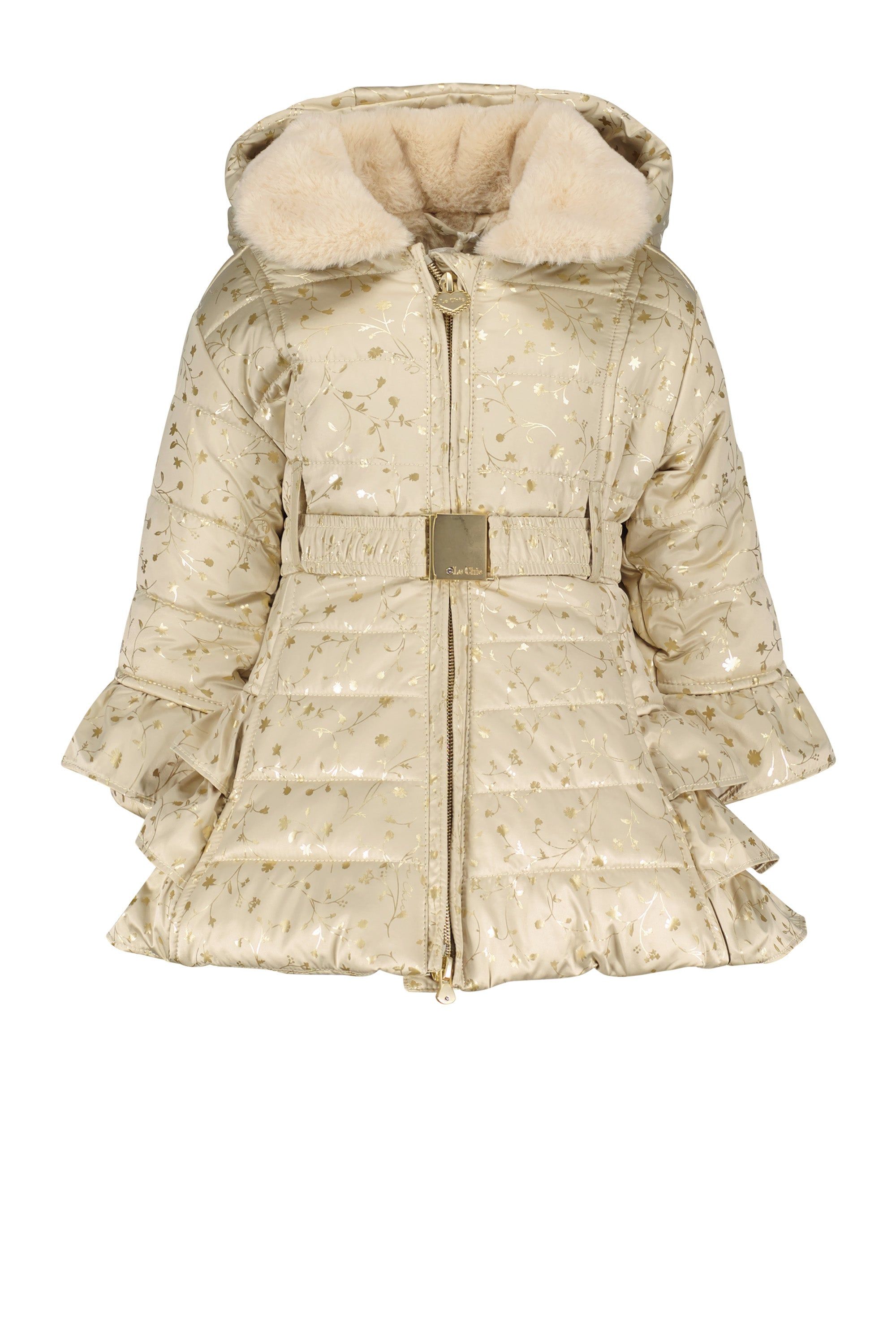 Jas♥ BALUCIA ♥ ruffle coat AOP *Pearled Ivory&Foil*