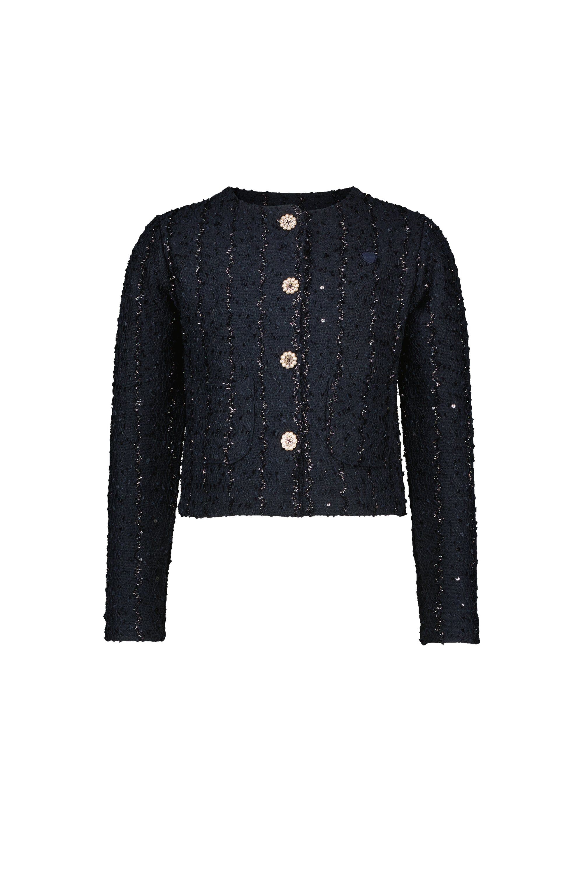 ♥ AMSY ♥ glitter knit jacket *Blue Navy*