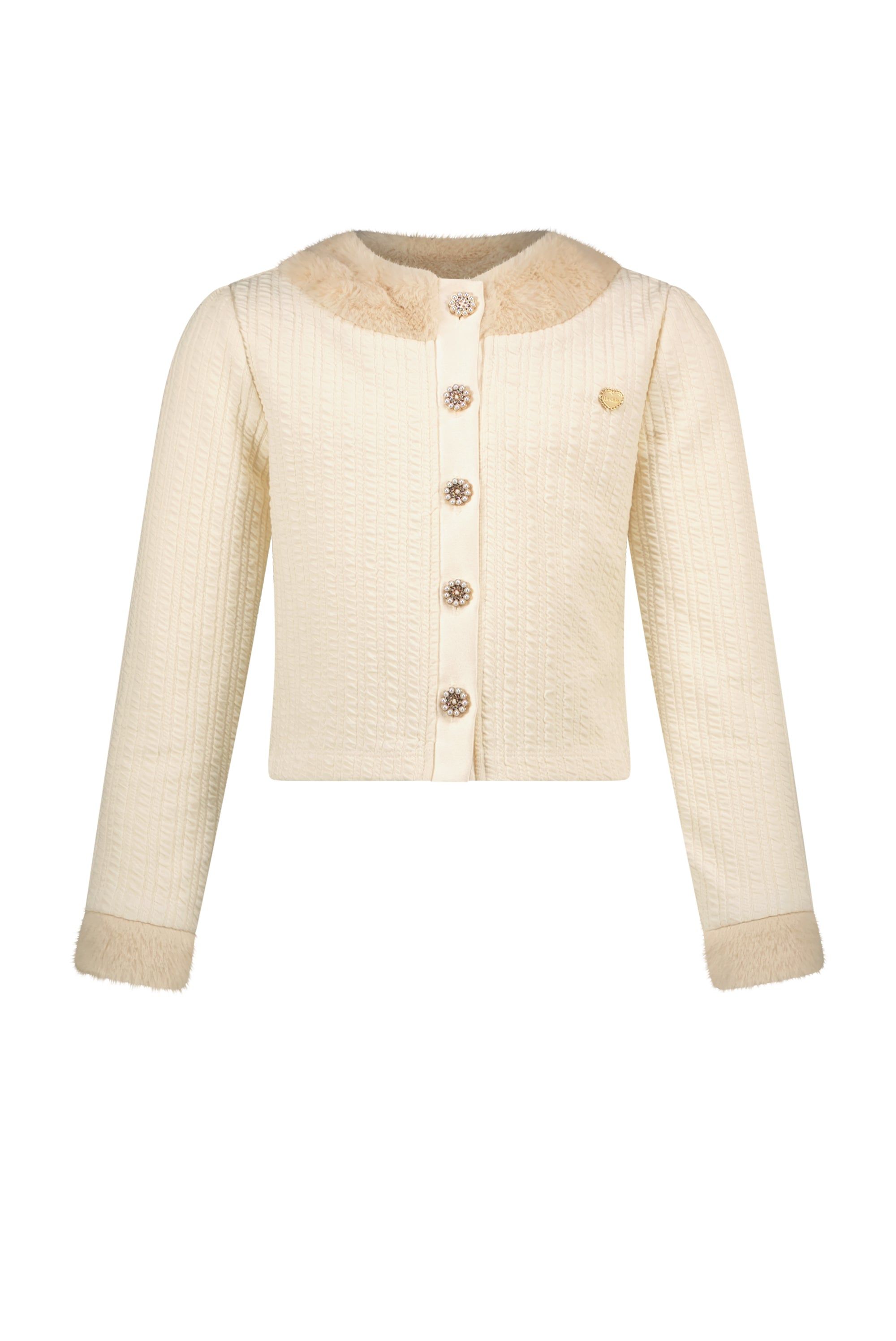 ♥ AMSLEY ♥ cable knit&fur jacket *Dreamy Creamy*