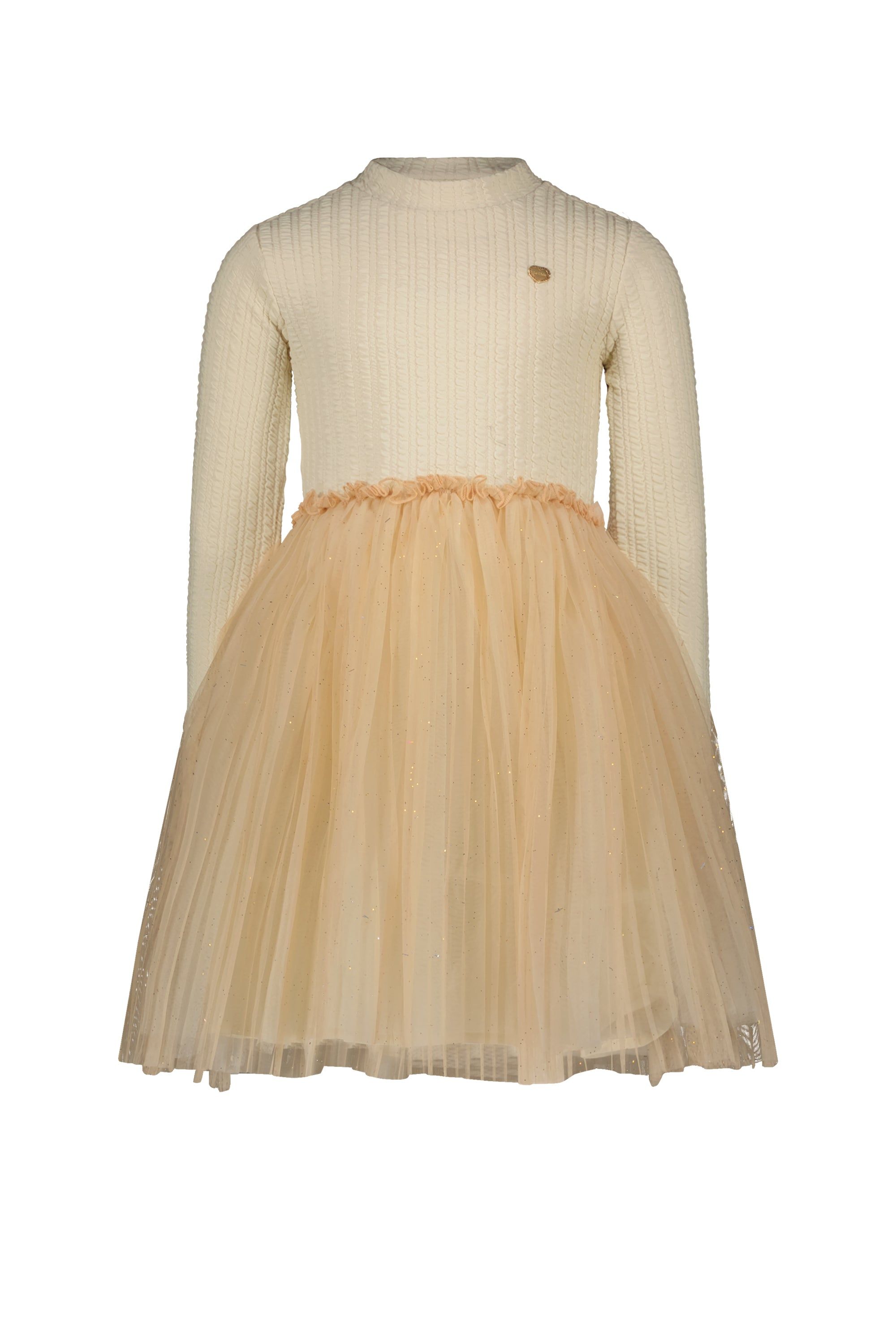 Jurk♥ SMART ♥ cable knit&tule dress *Dreamy Creamy*