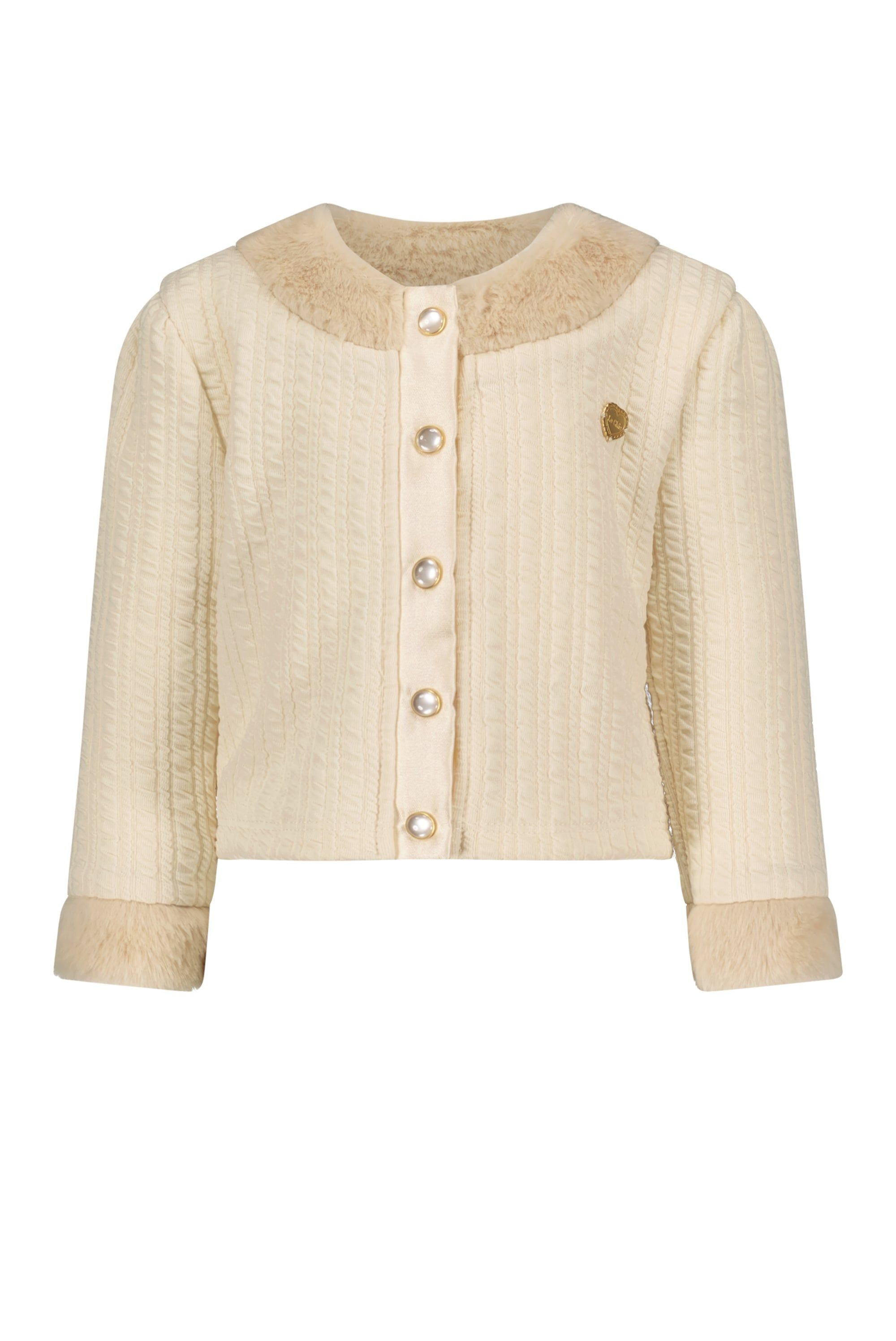 ♥ AMBLEY ♥ cable knit&fur jacket *Dreamy Creamy*