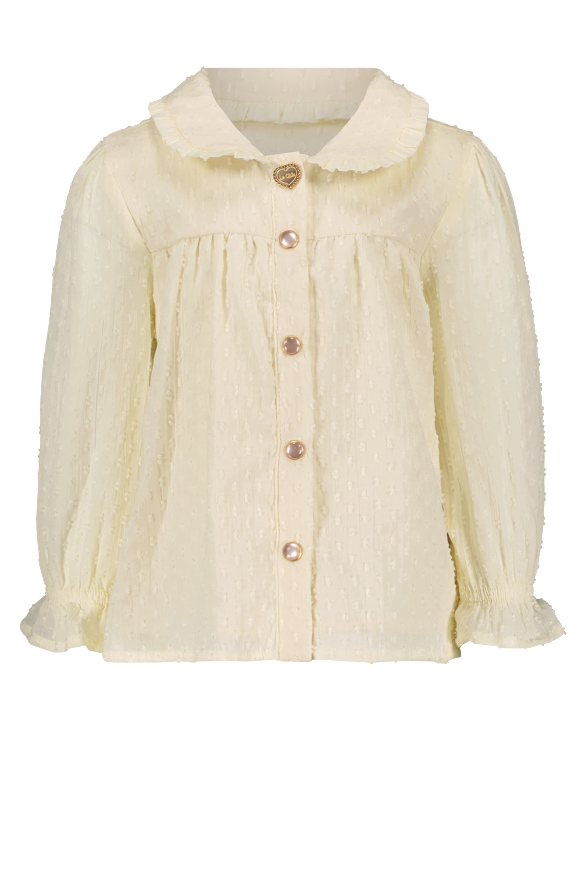 ♥ EBLAIRE ♥ dotted voile blouse *Dreamy Creamy*