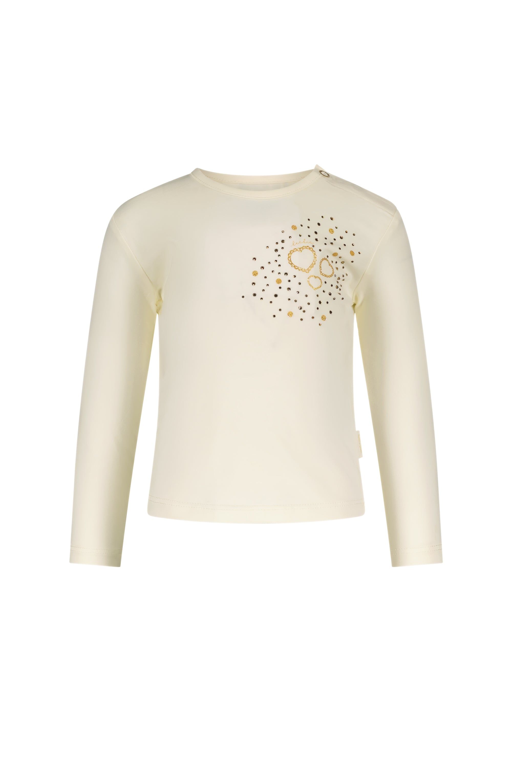 ♥ NOMBA ♥ rhinestone heart T-shirt *Dreamy Creamy*