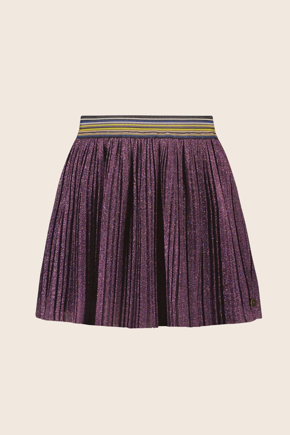 Rok Holly Flo plissé glitter skirt Grape