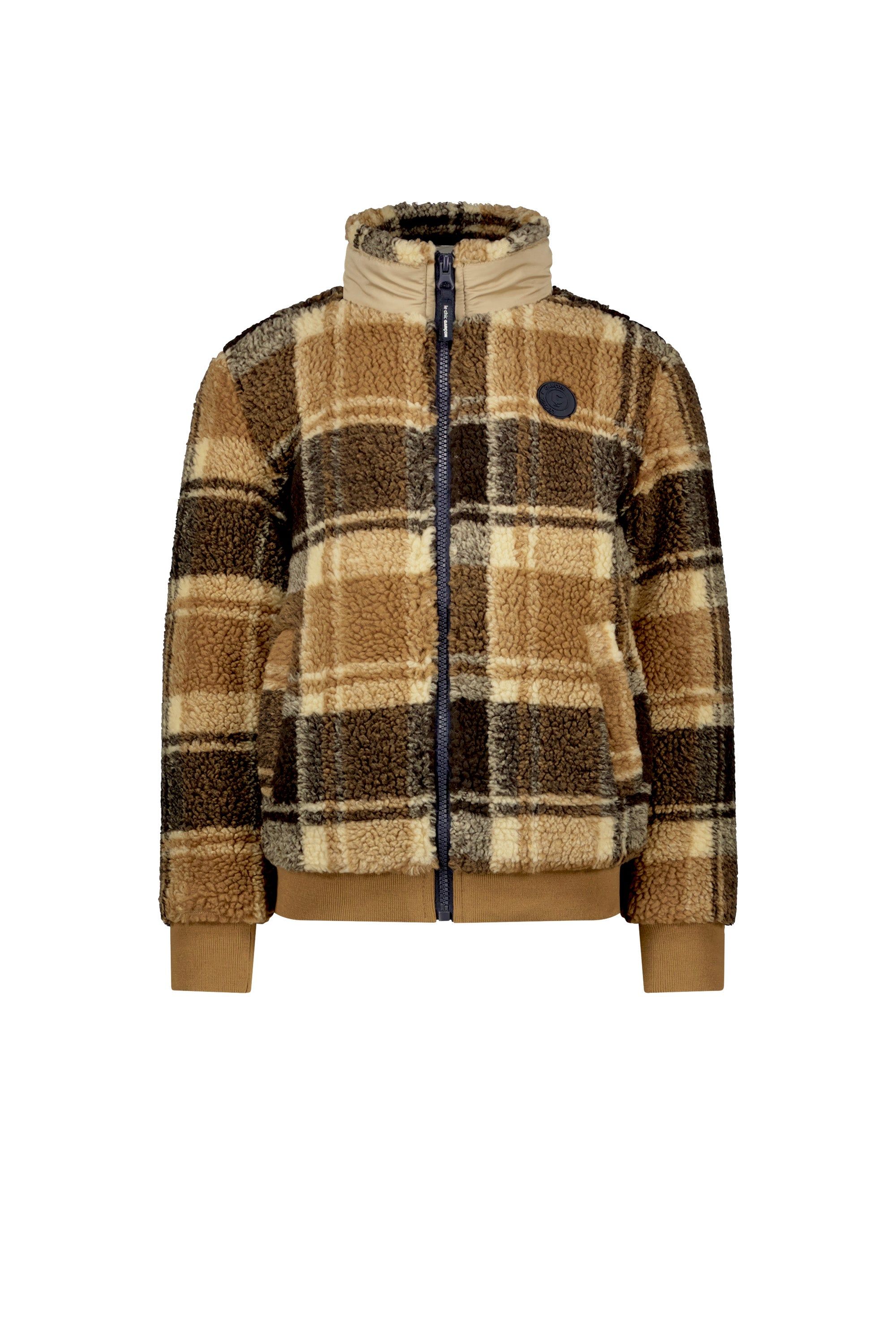 ◘ OFAHM ◘ checked teddy zip-up *Toffee*