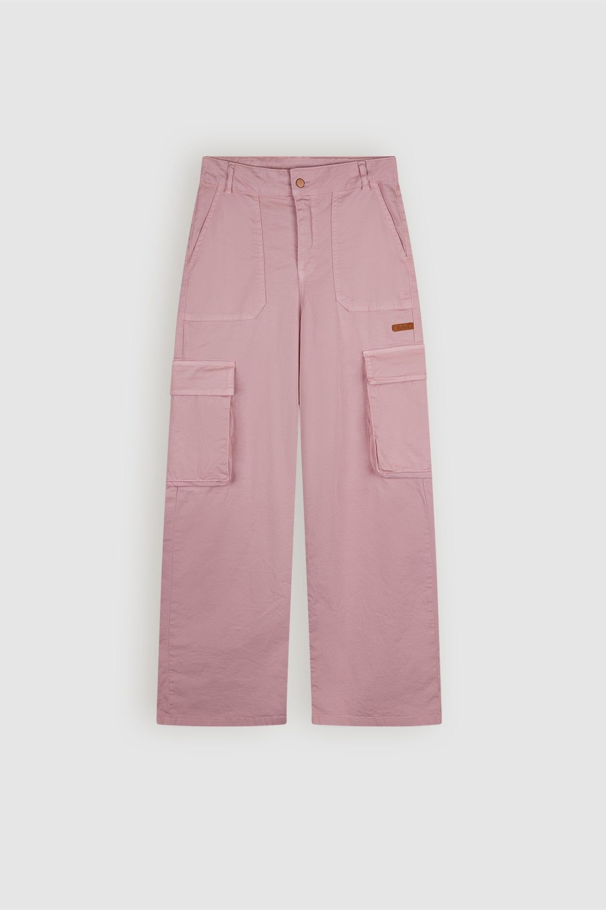 Susy Garment Dyed Twill Cargo Broek Roze