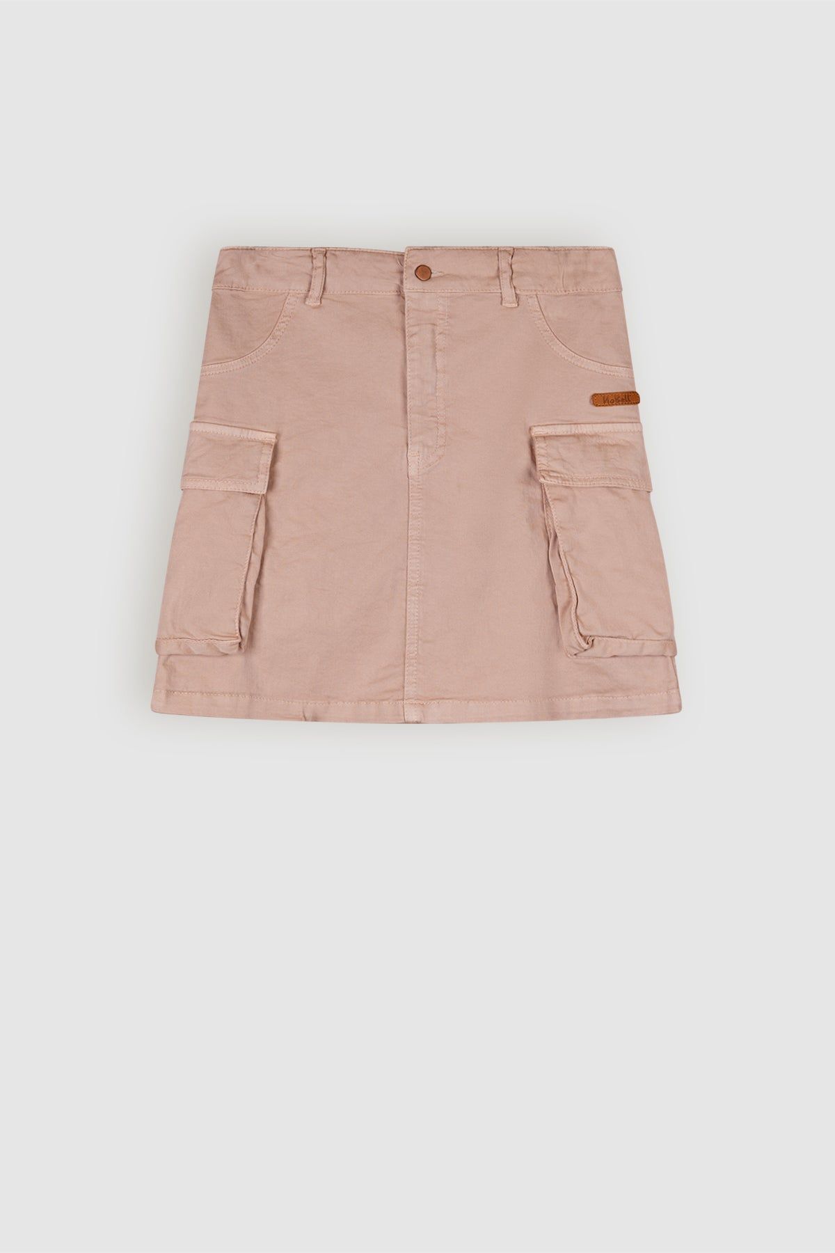 Nadja Garment Dyed Twill Cargo Rok Zand