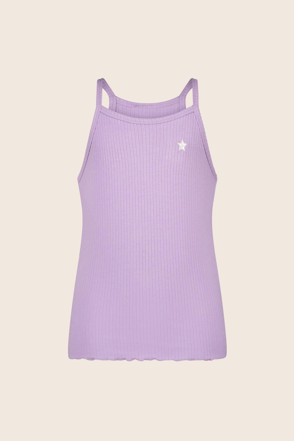 Singlet Top Greta Lilac rib