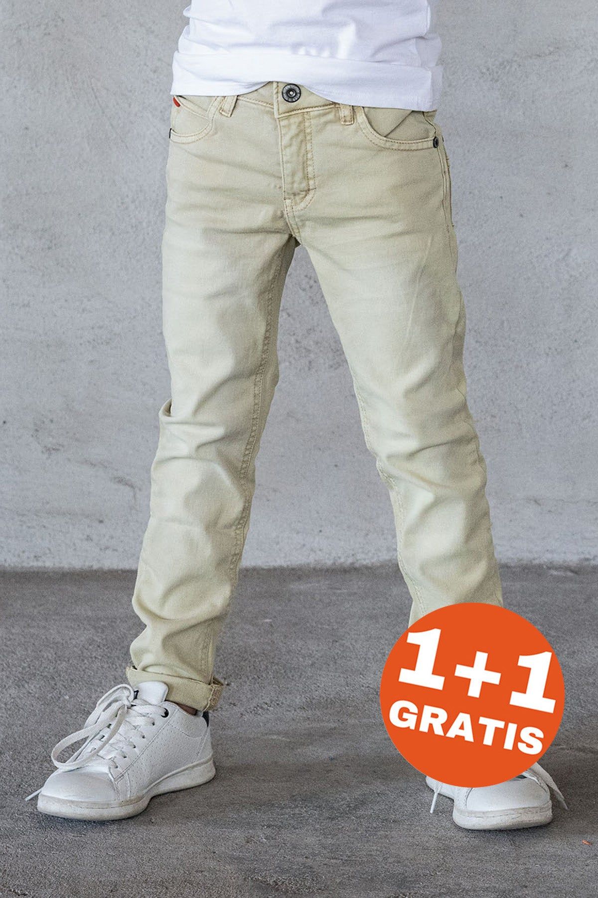 Broek Skinny fit jeans sand